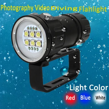 20000LM 14 Светодиодный фонарик для Дайвинга 6x9090 светодиодный фонарь для фотосъемки Видео подводный водонепроницаемый тактический фонарь + 4x18650 + Зарядное устройство