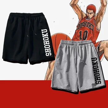 Аниме Slam Dunk SHOHOKU Sakuragi Hanamichi Брюки Мужские Женские Баскетбольные брюки Для Косплея Свободные Дышащие Шорты