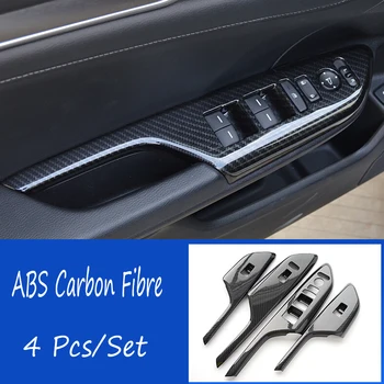 Для Honda Civic 10th 2016 2017 2018 ABS Углеродное волокно LHD Дверное, оконное стекло подъемный переключатель крышка отделка Аксессуары для стайлинга автомобилей 4 шт.