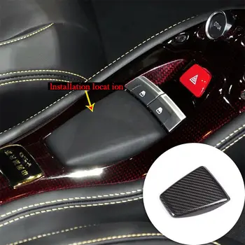 Из настоящего углеродного волокна, внутреннее стекло автомобиля, кнопка включения Подъема, накладка на панель, подходит для Ferrari 458 2011 2013 2014 2015 2016