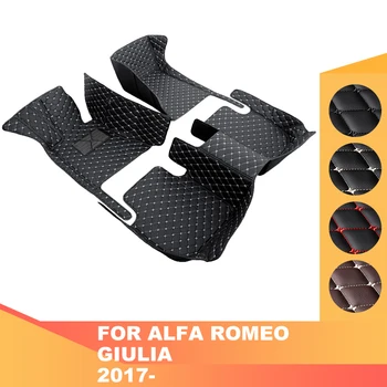 Изготовленные На Заказ Кожаные Автомобильные Коврики Для Ног Alfa Romeo Giulia 2017 2018 2019 2020 2021 Stelvio Mito 2011-2016 Giulietta