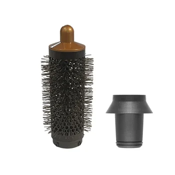 Цилиндрическая расческа и адаптер для стайлера/сверхзвукового фена, аксессуары для завивки волос, золотисто-серый