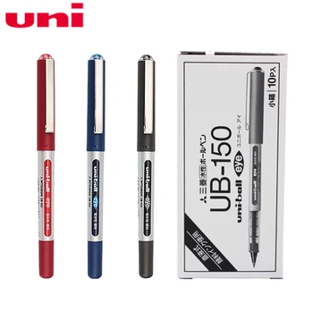 10 шт./лот, Японская гелевая ручка UNI UB-150, прямая жидкая студенческая ручка uni-ball eye micro, фирменная шариковая ручка UB150