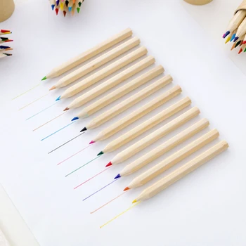 12 Цветных маленьких карандашей для рисования, цветной свинцовый карандаш, канцелярские принадлежности для рисования, принадлежности для студентов