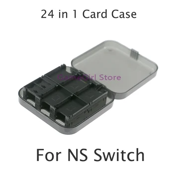 20 штук для NS Nintendo Switch 24 в 1 Прозрачный черный футляр для игровых карт, кассета для хранения картриджей