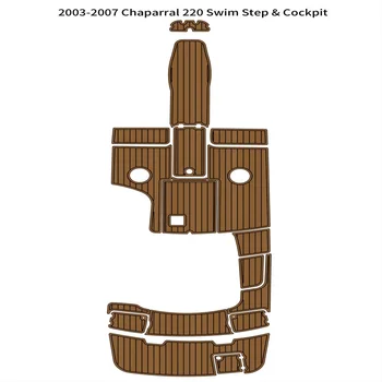 2003-2007 Chaparral 220 Платформа для плавания Кокпит Лодка EVA Пена Палуба из Тикового дерева Коврик для пола