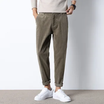 2023 Новые модные зимние и осенние хлопковые повседневные брюки, высококачественные мужские брюки
