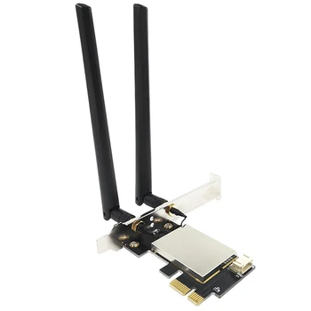 2X PCIE Wifi Card Adapter Bluetooth Двухдиапазонная беспроводная сетевая карта Repetidor Adaptador для настольного ПК Wi-Fi Антенна M.2