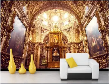 3d фотообои на стену, настенная роспись на заказ, дворцовая церковь в европейском стиле, роскошные декоративные обои для стен в рулонах
