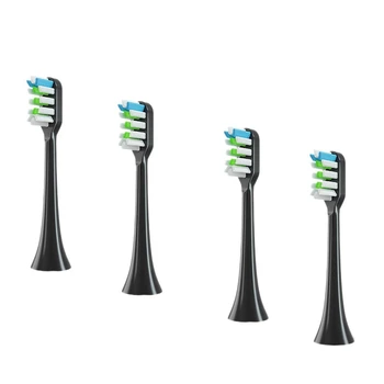 4 шт. Сменные Головки Зубных Щеток для Xiaomi SOOCAS V1X3/X3U X1/X3/X5 Электрические Головки Зубных Щеток Черный