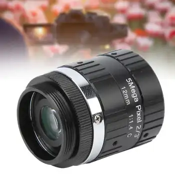 5-мегапиксельный объектив HD 12 мм Prime с креплением F1.6 Ручной диафрагмой для цифровой видеокамеры, ручной ирисовый объектив, объектив CCTV