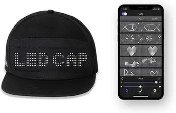 Bluetooth LED Smart Cap, Индивидуальная Bluetooth Шляпа, Редактирование управления мобильным приложением, Светодиодный дисплей, Шляпа, Светодиодная лампа, Слово