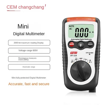 CEM Huashengchang мультиметр цифровой карманный высокоточный бытовой автоматический настольный цифровой дисплей DT-118