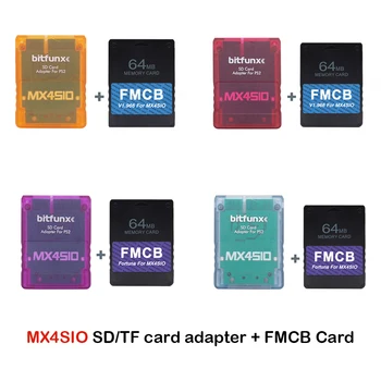 MX4SIO SIO2SD Адаптер для карт SD/TF + Fortuna/FMCB v1.966 64 МБ OPL MC Загрузочная программная карта для игровых консолей PS2 fat/slim