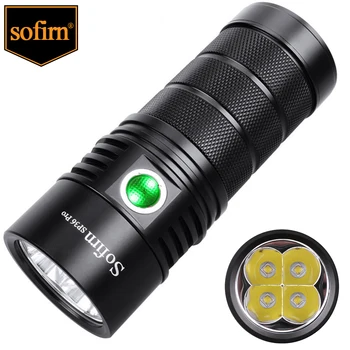 Sofirn SP36 Pro Anduril 4 * SST40 Мощный 8000LM светодиодный фонарик USB-C Перезаряжаемый 18650 Фонарик Супер яркий Фонарь