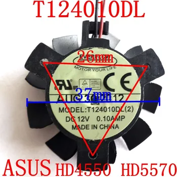 T124010DL для ASUS HD4550 HD5570 37 мм DC12V 0.1 A 2PIN вентилятор видеокарты