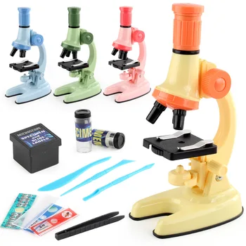TOPOPTICAL Новый Детский Образовательный Микроскоп для расширения кругозора, набор для научных экспериментов, игрушки для начальной школы, Цветная коробка