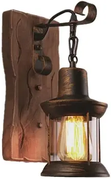 Деревенские бра, Промышленные Винтажные светильники, Антикварная деревянная лампа в фермерском доме для прохода, туалетного зеркала, прихожей, спальни