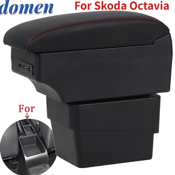 Для Skoda Octavia Подлокотник Для Skoda Octavia Mk3 A7 2014-2017 Автомобильный Подлокотник коробка для дооснащения деталей Коробка для хранения автомобильных аксессуаров USB