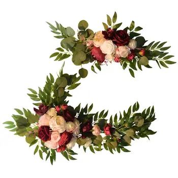 Искусственные цветы для украшения Набор из 2 искусственных цветов Swag Цветочные композиции DIY Для декора арки Беседки Свадьбы