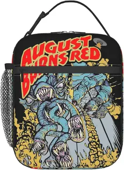 Красная сумка для ланча Rock Burns Band, многоразовая рабочая изолированная сумка для ланча, водонепроницаемая сумка для ланча для женщин и мужчин