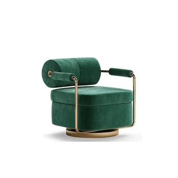 Кресло для отдыха, современный зеленый расслабляющий бархатный ленивый диван-кресло