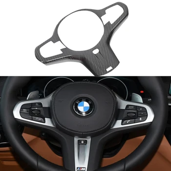 Крышка Рамы Рулевого колеса Автомобиля Из Настоящего Углеродного волокна M Sport Style Для BMW 5 Серии G30 X3 G01 X4 G02 GT 2017up