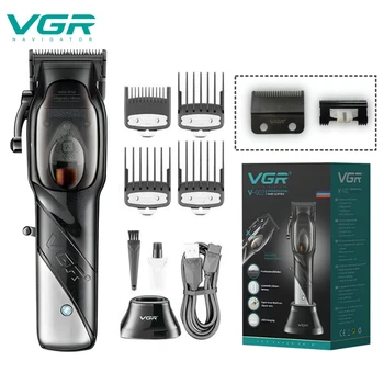 Машинка для стрижки волос VGR, профессиональный триммер для стрижки, Регулируемая Машинка для стрижки волос, Электрический триммер для мужчин V-002