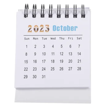 Мини-настольный Календарь на 2024 Год, Украшения, Декор, Тонкая Бумага, Домашний Карман для Студента