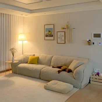 Минималистичные современные белые диваны для гостиной скандинавского дизайна, удобный диван 3-местный Lazy Puff, Бесплатная доставка, мебель для салона Meuble