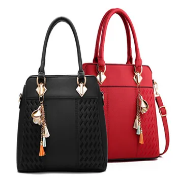 Модные Женские сумки, сумка-тоут из искусственной кожи с кисточками, сумка с вышивкой через плечо, сумка через плечо, Женские сумки в простом стиле