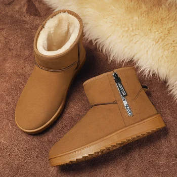 Мужские дизайнерские водонепроницаемые нескользящие зимние ботинки 2023, зима плюс бархатная теплая хлопчатобумажная обувь для мужчин, обувь на платформе, Tenis De Mujer