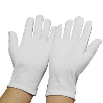 Мужские Женские рабочие перчатки из чистого хлопка с защитой от пота, Этикет, Белые хлопчатобумажные Перчатки, Высокоэластичные Перчатки Унисекс, защита рук
