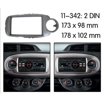 Новый автомобильный Радиоприемник, стереофоническая рамка, комплект крепления приборной панели для Toyota Yaris Vitz 2012
