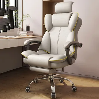Офисное кресло с подушкой для акцента, Кожаное кресло для макияжа на колесиках, Массажное Компьютерное кресло, Эргономичная Современная мебель Cadeiras De Gamer