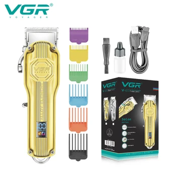 Профессиональная Машинка для стрижки волос VGR, Регулируемый Триммер для волос, Перезаряжаемая Машинка для стрижки, Электрический Триммер для мужчин V-672