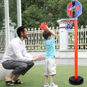 Прочный Детский Баскетбольный игровой набор Для спорта на открытом воздухе, Корзина с регулируемой высотой, Взаимодействие в помещении, Здоровая цель, игрушки для мальчиков во дворе