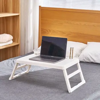 Складная Кровать для ноутбука Стол Портативный Легкий Рабочий Стол Кровать Устойчивая Пластиковая Подставка Для ноутбука Мебель для спальни и гостиной