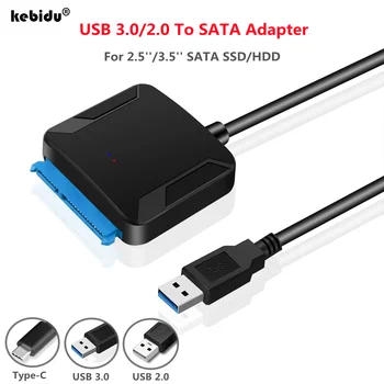 Совершенно Новый кабель-адаптер SATA к USB 3,0 2,0 Type-C Адаптер-Конвертер Кабель Sata III 22 Pin Для 2,5 