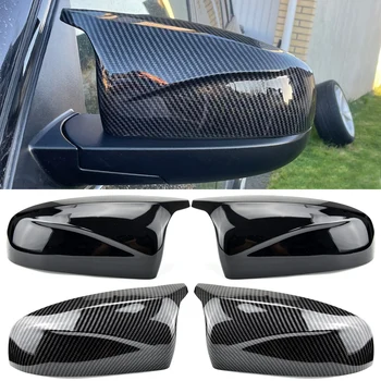 Форма рожка M стиль Заднего вида из углеродного волокна, Черные крышки боковых зеркал заднего вида для BMW X5 E70 X6 E71 2008-2013 аксессуары