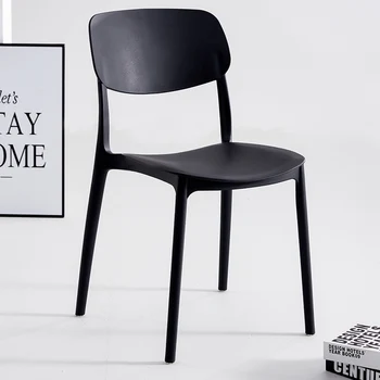 Черный Обеденный стол, Дизайнерские стулья с ленивым акцентом, Пластиковые стулья, Столовая для взрослых, Балкон, Sillas Comedor Мебель для дома DC062