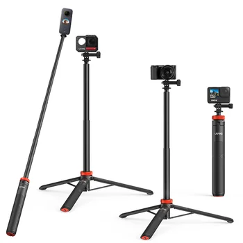 Штатив для селфи-палки UURIG для экшн-камеры GoPro 12 11 Insta360, штатив для селфи-палки, рукоятки, удлинитель, аксессуары для GoPro